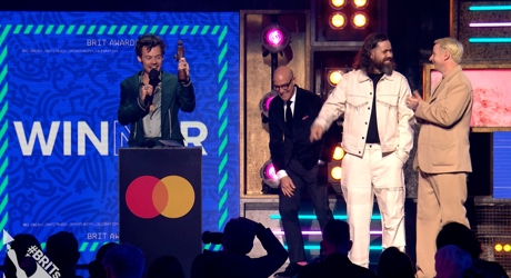 Harry Styles Receiving the Award for Album of the Year