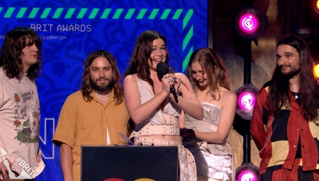 Wet Leg Receiving the Award for Best New Artist