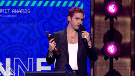 Fontaines D.C. Receiving the Award for International Group
