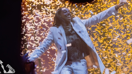Cat Burns performs 'Go' at the 2023 BRITs
