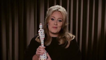 Adele accepts award for Best British Single at 2013 awards