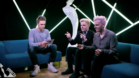 Caspar Lee with Niki and Sammy