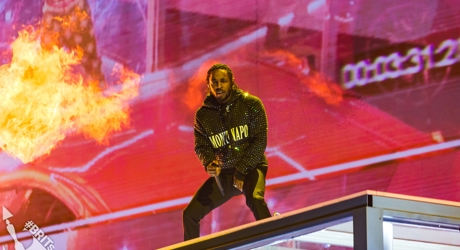 Kendrick Lamar on stage at The BRIT<span class='lowercase'>s</span> 2018 (1)