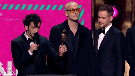 The 1975 Receiving the Award for Best Alternative/Rock Artist
