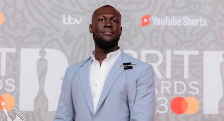 Stormzy on the 2023 BRIT Awards red carpet