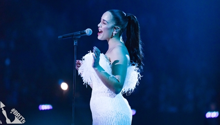 Jorja Smith performing at The BRIT<span class='lowercase'>s</span> 2019