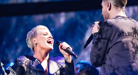 Pink performing at The BRIT<span class='lowercase'>s</span> 2019 (1)