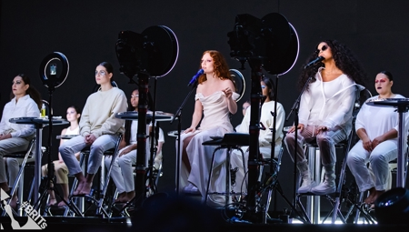 Jess Glynne performing at The BRIT<span class='lowercase'>s</span> 2019
