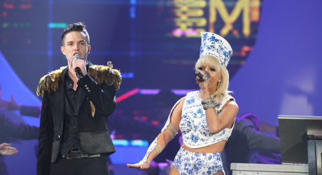 Brandon Flowers & Lady Gaga - The BRITs 2009
