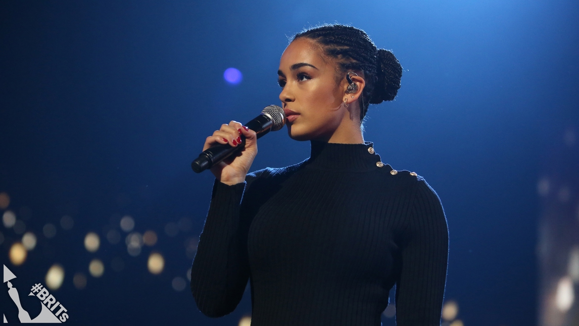 Jorja Smith on stage at The BRIT<span class='lowercase'>s</span> 2018 Nominations Show