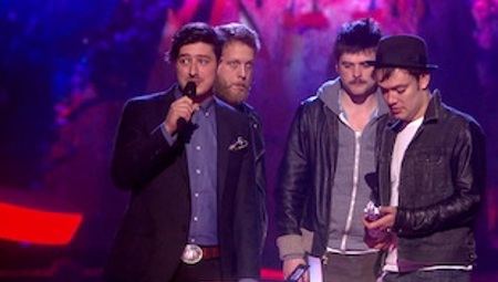 Mumford and Sons accept award for British Group