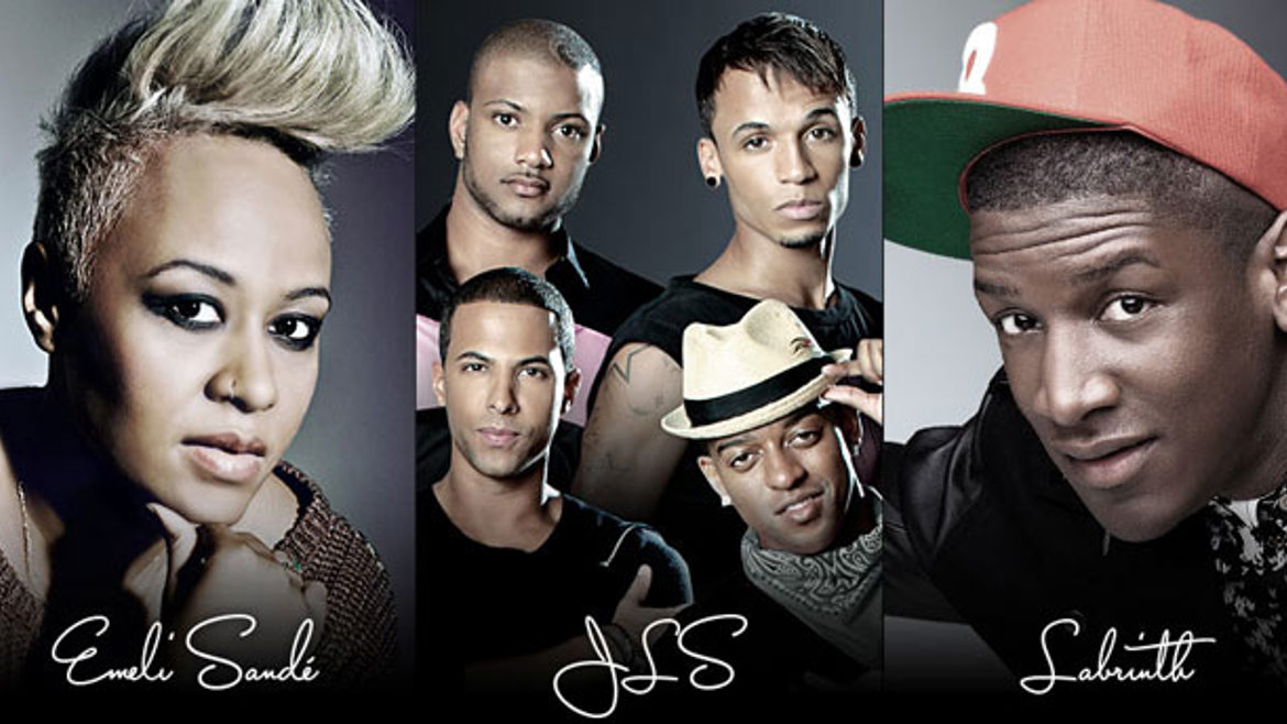 Emeli Sande, JLS and Labrinth