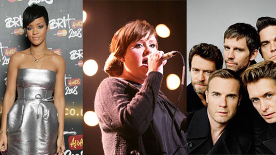 Rihanna, Adele and Take That - to perfrom at BRITs 2011