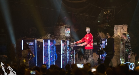 Calvin Harris performing at The BRIT<span class='lowercase'>s</span> 2019