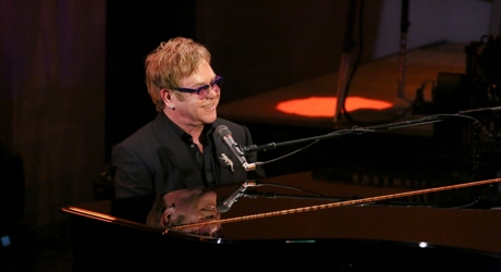 Elton John performing at BRITs Icon Award Show