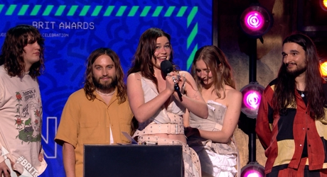 Wet Leg Receiving the Award for Best New Artist