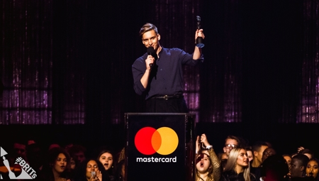 George Ezra accepting his BRIT Award